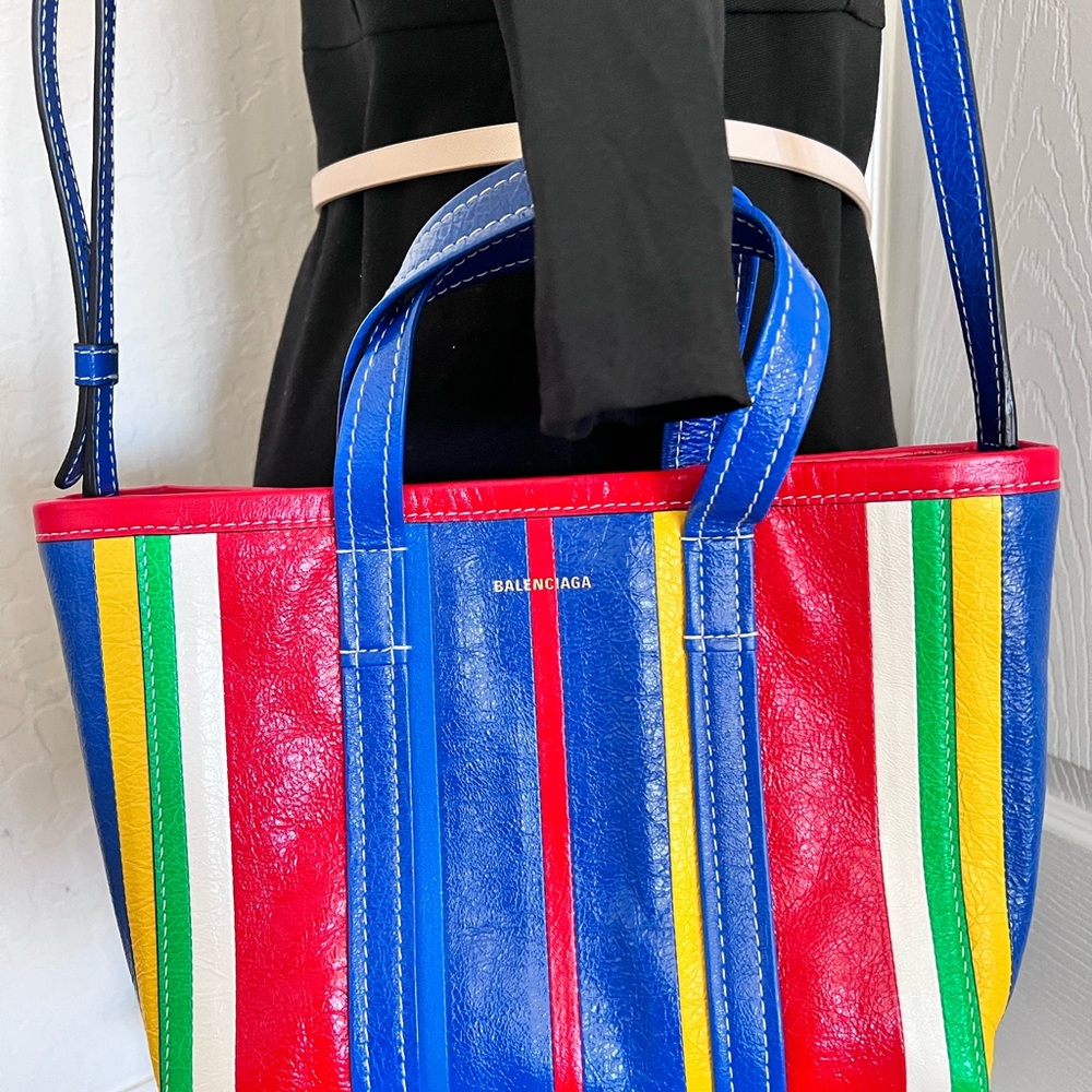 BALENCIAGA Bazar MultiColor Leather 2WAY Shoulder Bag
